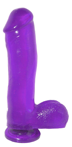 Basix 10in Rubber Works Purple Dong W-suction Cup