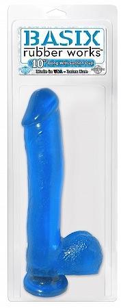 Basix Rubber Works Blue 10in Dong W- Suction Cup