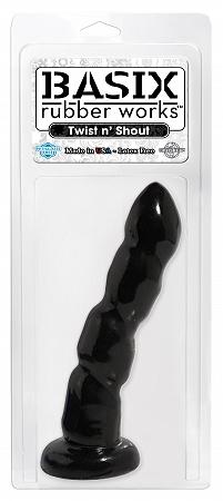 Basix Rubber Works 6.5in Twist N Shout Black W- Suctio
