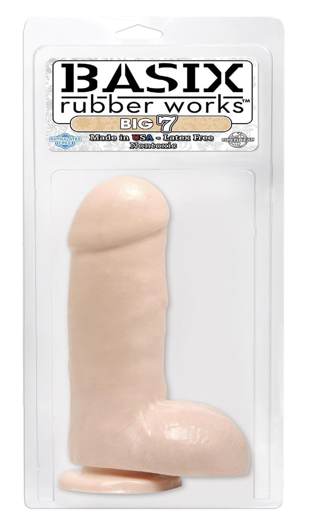 Basix Rubber Works Big 7 W- Suction Cup Flesh