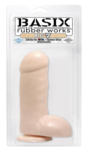 Basix Rubber Works Big 7 W- Suction Cup Flesh