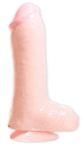 Basix Rubber Works 8in Dong W-suction Cup Flesh