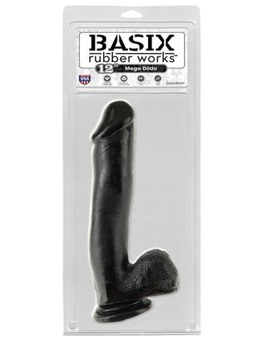 Basix 12 Mega Dildo Black "
