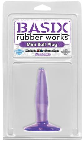 Basix Rubber Works Mini Butt Plug Purple