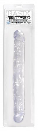 Basix Rubber Works 12in Double Dong Clear