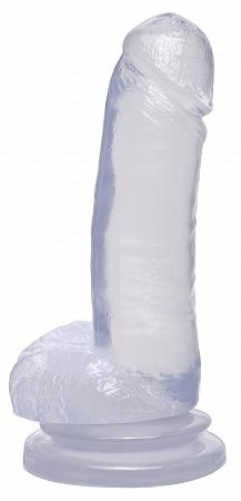 Basix Rubber Works 8in Suction Cup Dong Clear