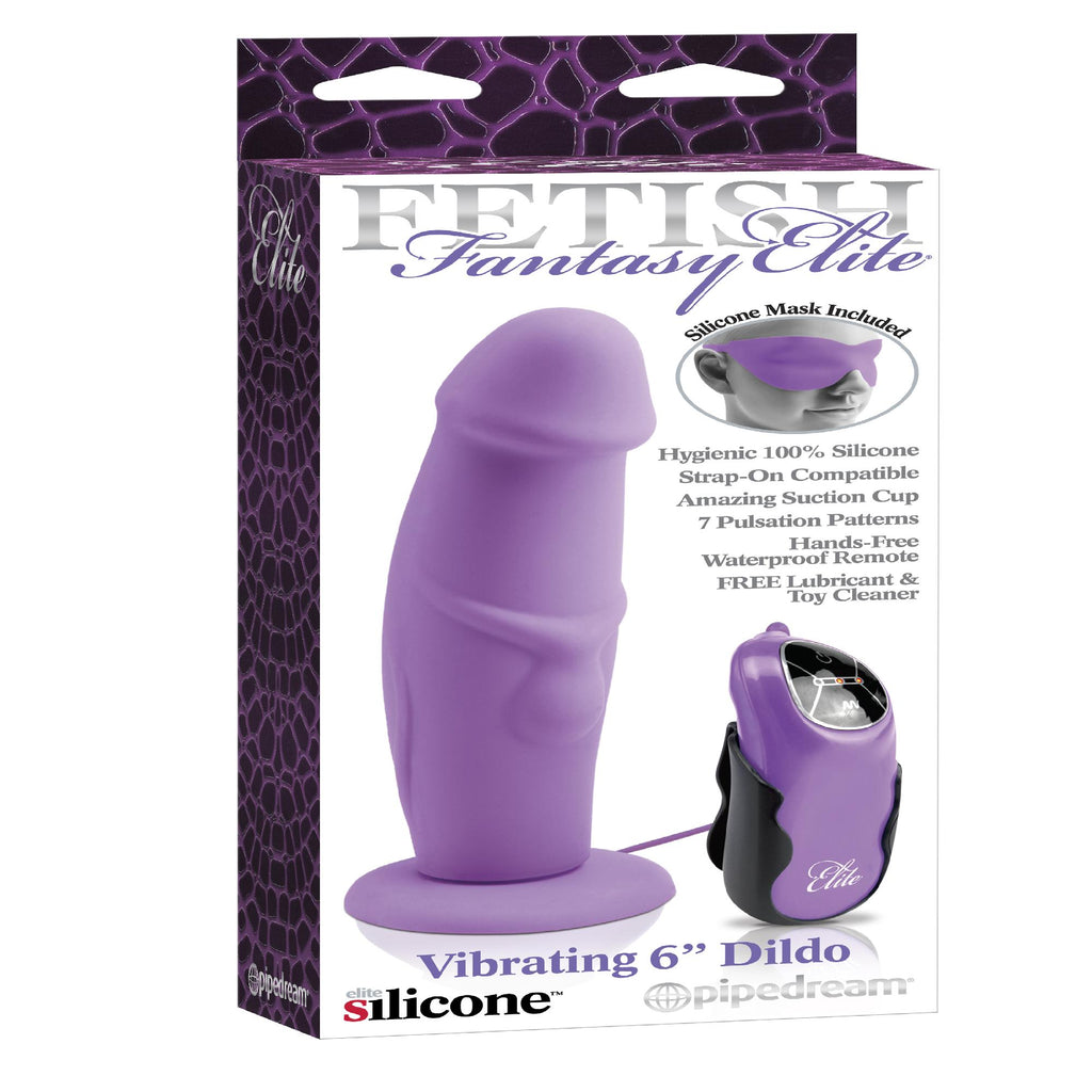 Fetish Fantasy Elite Vibrating 6in Dildo Purple