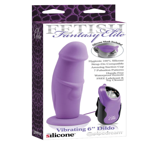 Fetish Fantasy Elite Vibrating 6in Dildo Purple