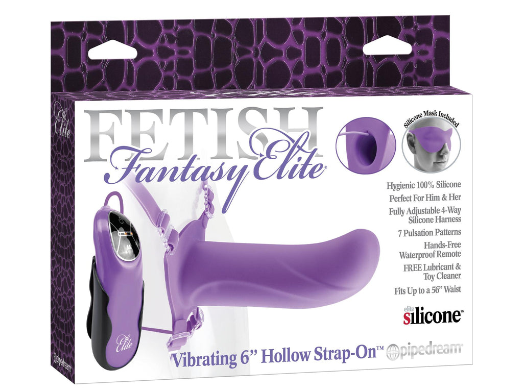 Fetish Fantasy Elite 6in Vibrating Hollow Strap On
