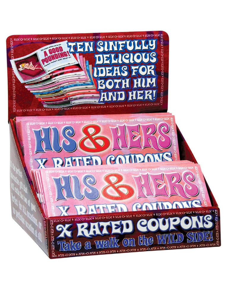 His & Hers Xrated Coupons Display 36pcs