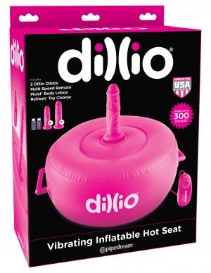Dillio Inflatable Hot Seat Vibrating Pink