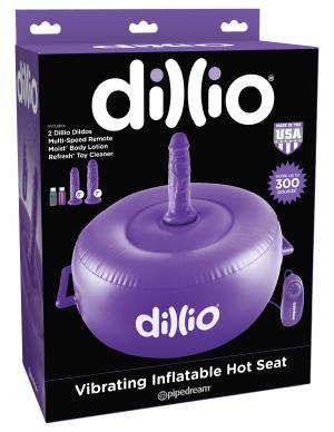 Dillio Inflatable Hot Seat Vibrating Purple