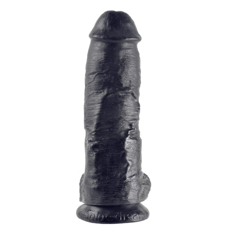 King Cock 10in Cock W-balls Black