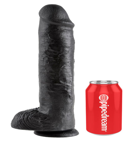 King Cock 11in Cock W-balls Black