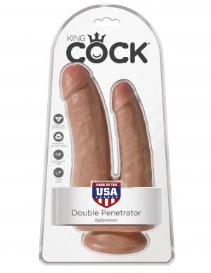 King Cock Double Penetrator Tan