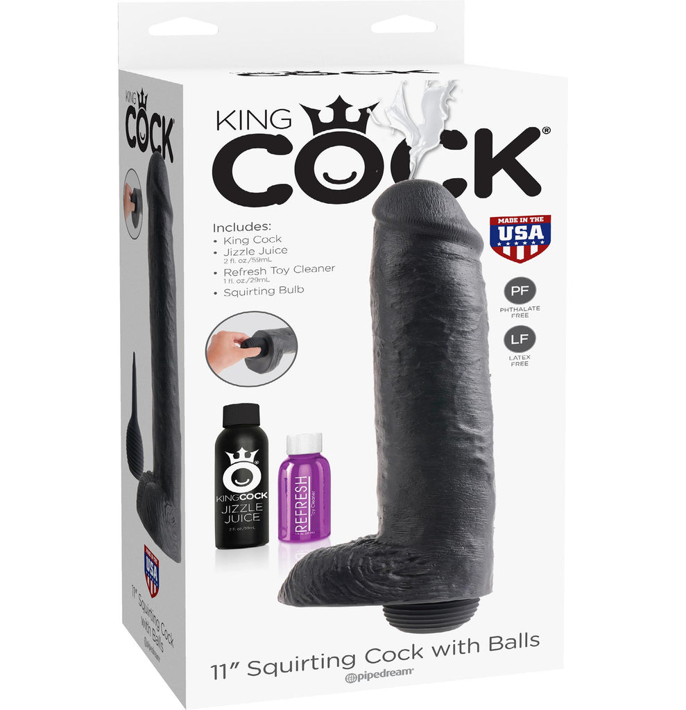 King Cock 11 Squirting Black "