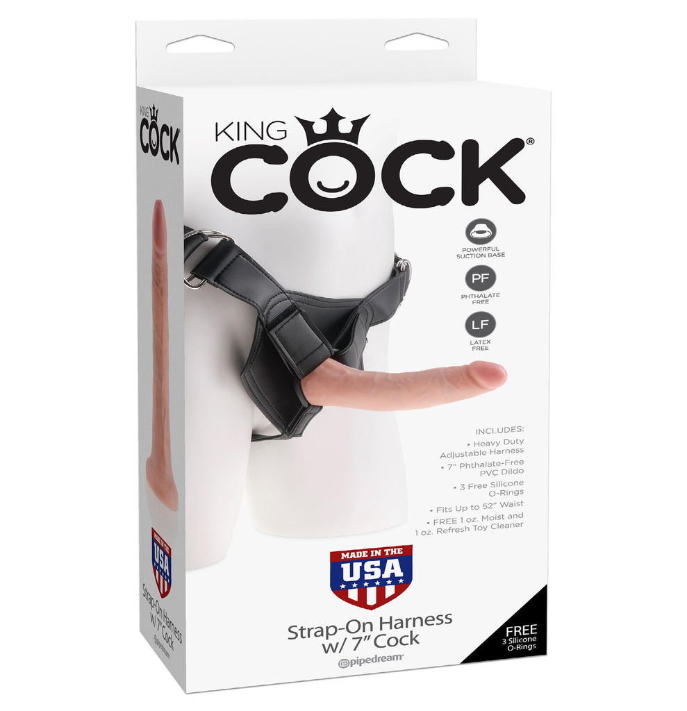 King Cock Strap On Harness W-7 Cock Flesh "