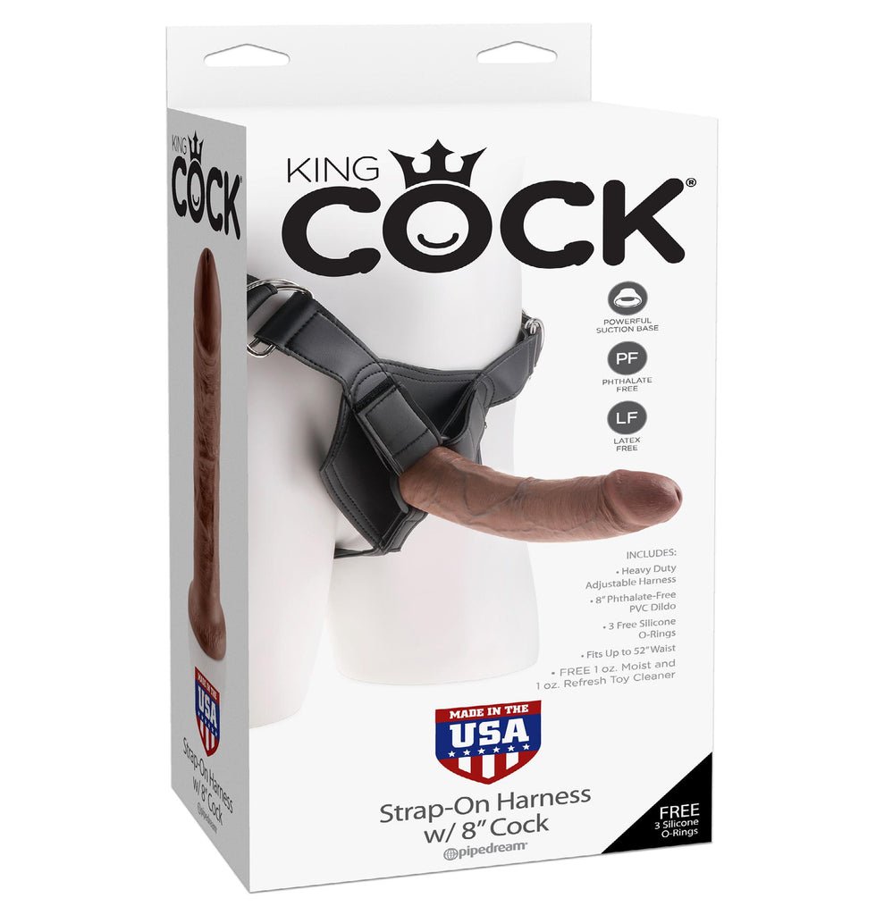 King Cock Strap On Harness W-8 Cock Brown "