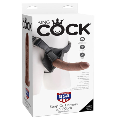 King Cock Strap On Harness W-8 Cock Brown "