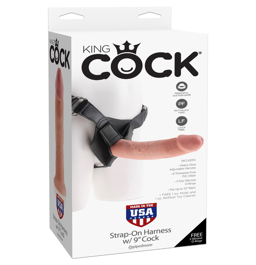 King Cock Strap On Harness W-9 Cock Flesh "