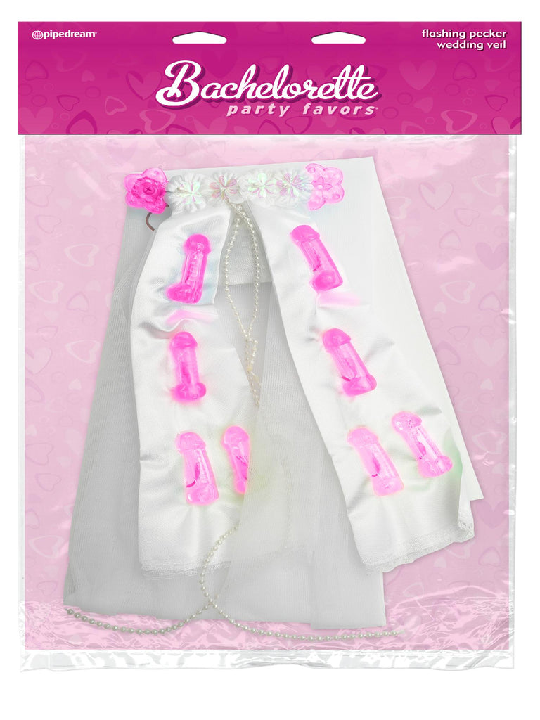 Bachelorette Flashing Pecker Wedding Veil