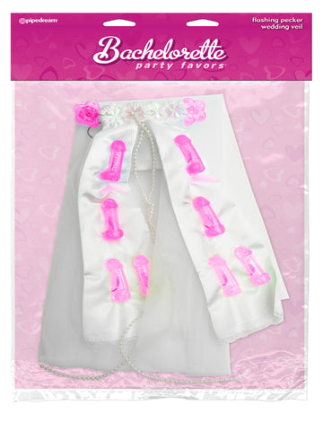 Bachelorette Flashing Pecker Wedding Veil