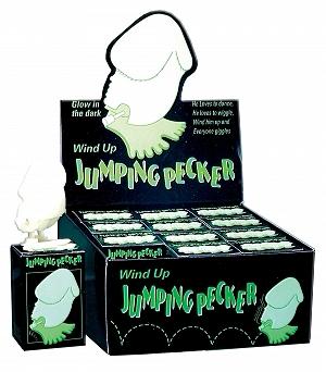 Wind Up Jumping Pecker(glow) (eaches)