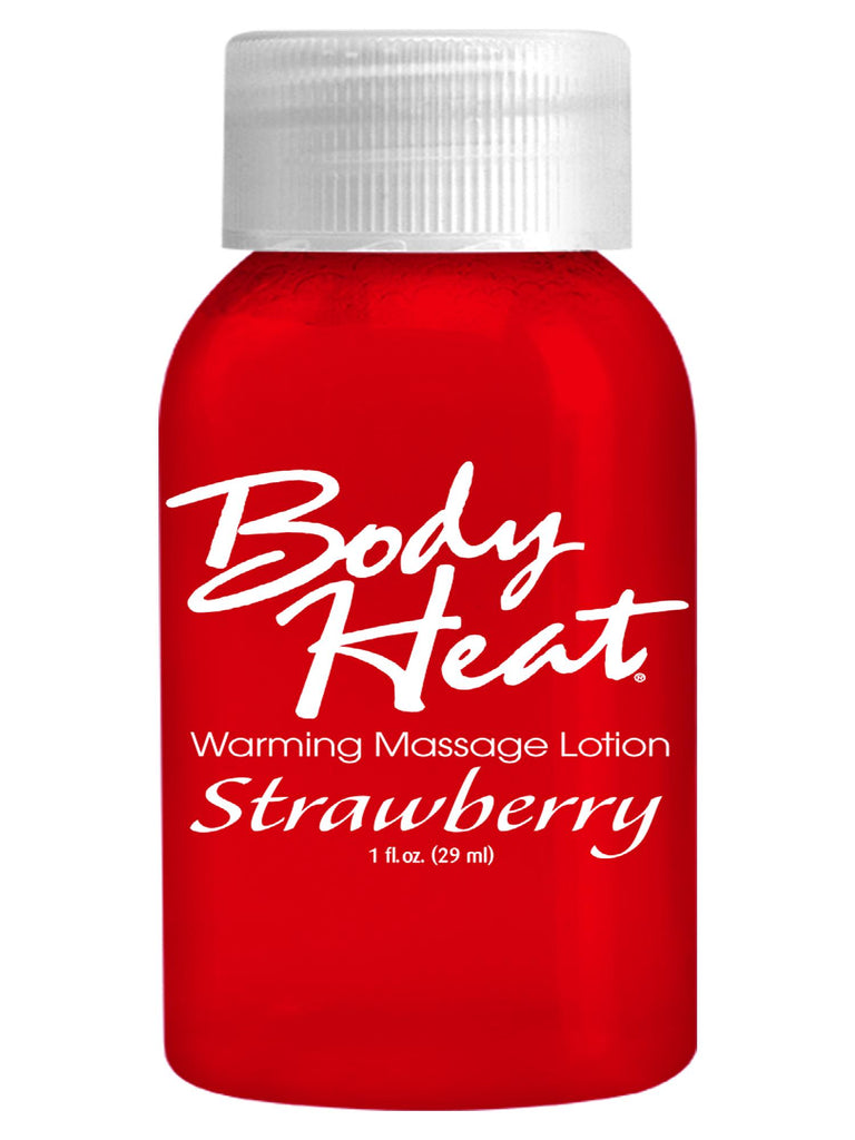 Body Heat Warming Massage Lotion 1oz Strawberry