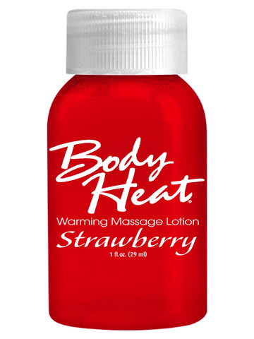 Body Heat Warming Massage Lotion 1oz Strawberry