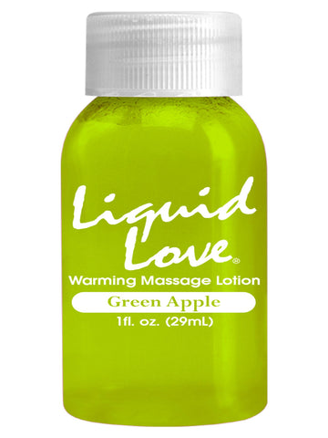 Liquid Love Warming Massage Lotion 1oz. Green Apple