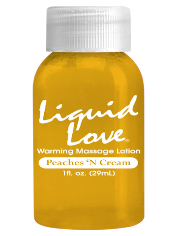 Liquid Love Warming Massage Lotion 1oz. Peaches-cream