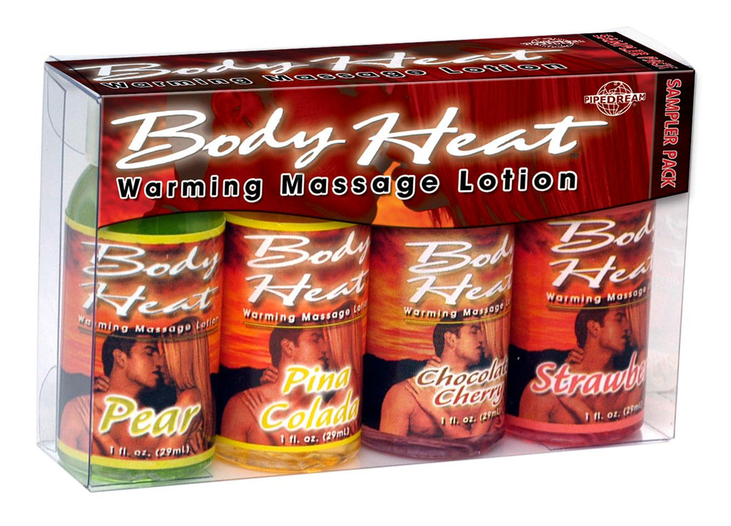 Body Heat Warming Massage Lotion Sampler 4 Pack