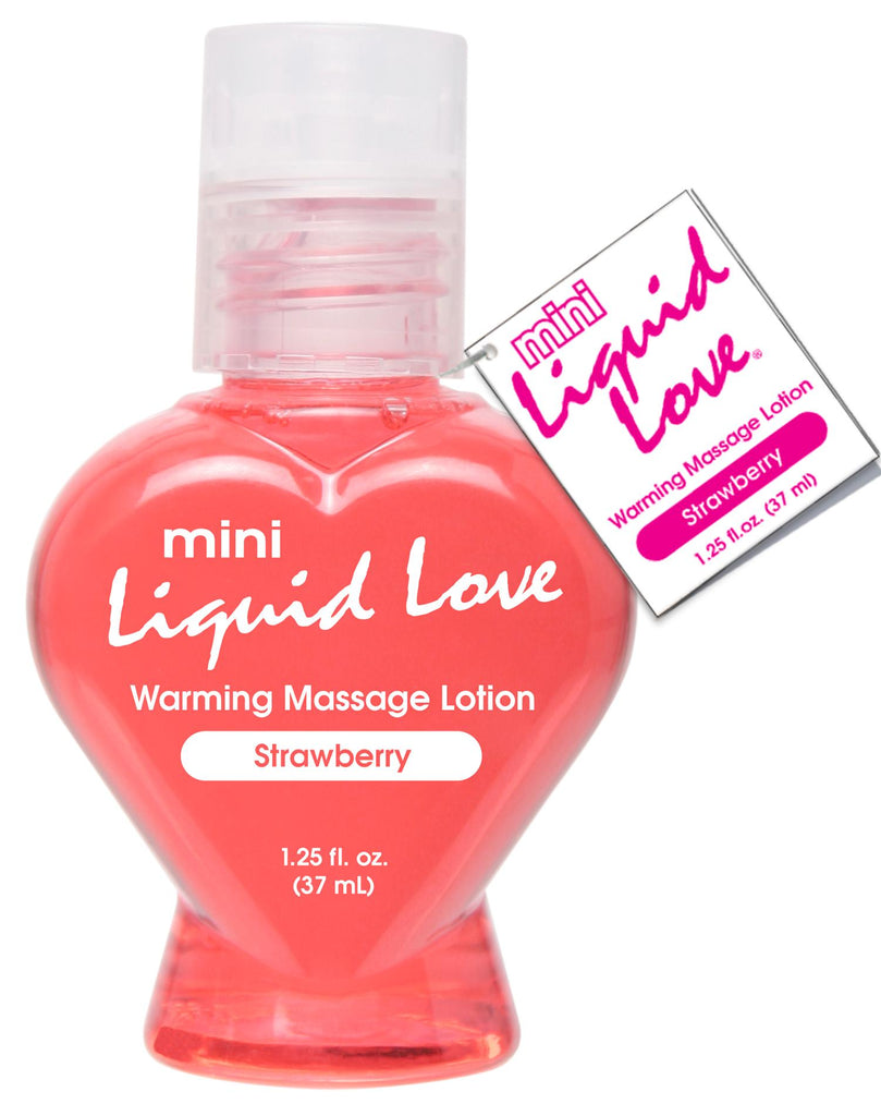 Mini Liquid Love Warming Massage Lotion 1.25 Oz Strawb