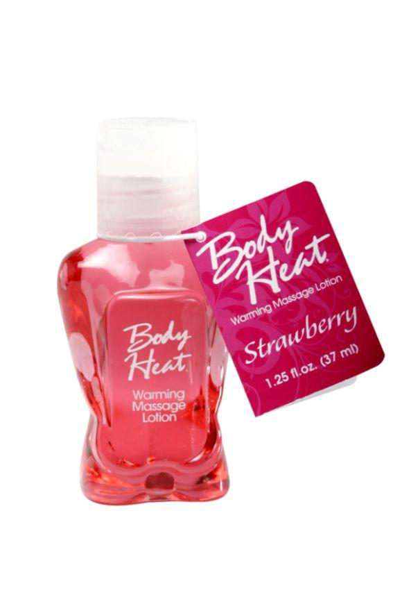 Body Heat Warming Massage Lotion 1.25 Oz Strawberry