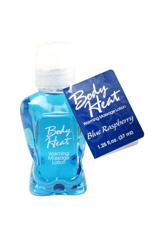 Body Heat Warming Massage Lotion 1.25 Oz Blue Raspberr