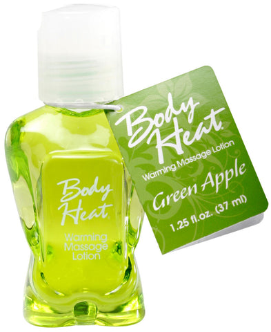Body Heat Warming Massage Lotion 1.25 Oz Green Apple