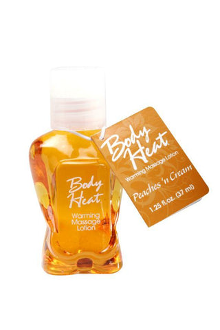 Body Heat Warming Massage Lotion 1.25 Oz Peaches N Cre