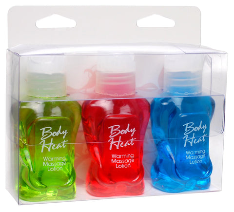 Mini Body Heat Warming Massage Lotion 3 Pack Sampler