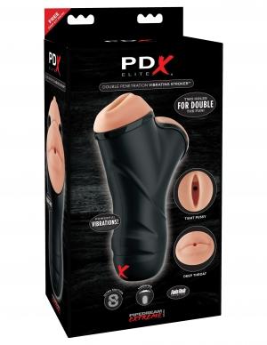 Pipedream Extreme Elite Double Penetration Vibrating Stroker