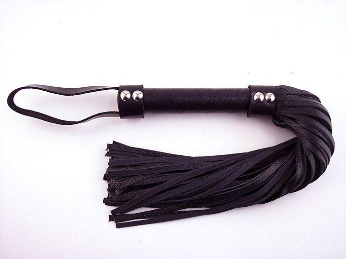 Short Leather Flogger Black