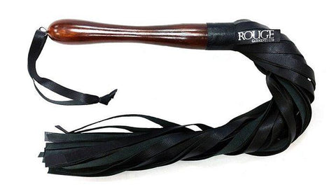 Wooden Handle Flogger Black
