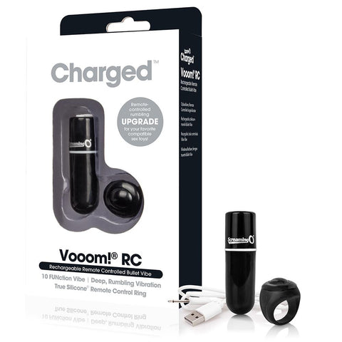 Screaming O Charged Vooom Remote Control Mini Vibe Black