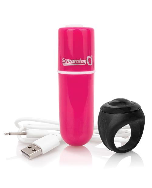 Screaming O Charged Vooom Remote Control Mini Vibe Piink