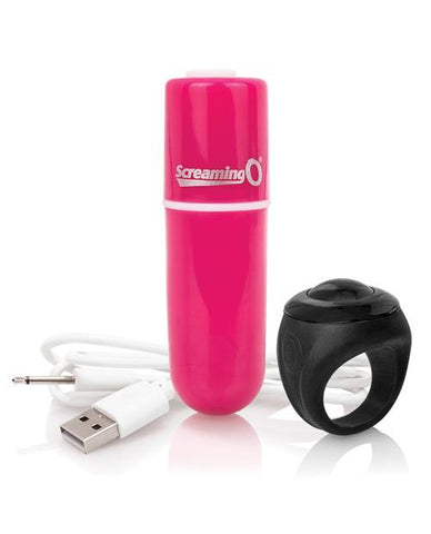 Screaming O Charged Vooom Remote Control Mini Vibe Piink