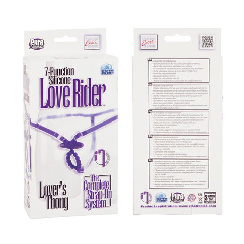 Silicone Love Rider Lovers Thong Purple