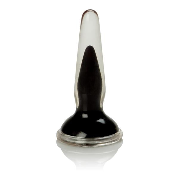 Crystal Cote Butt Plug Black 3 1-2in