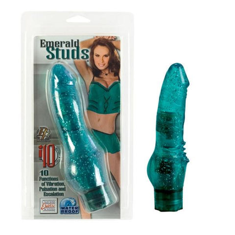 Emerald Studs Clitterific 7in