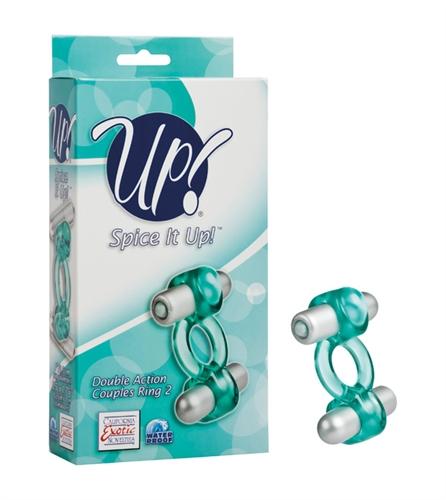 Double Action Couples Ring 2 Teal