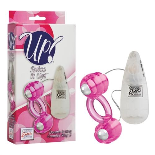Double Action Couples Ring 3 Pink