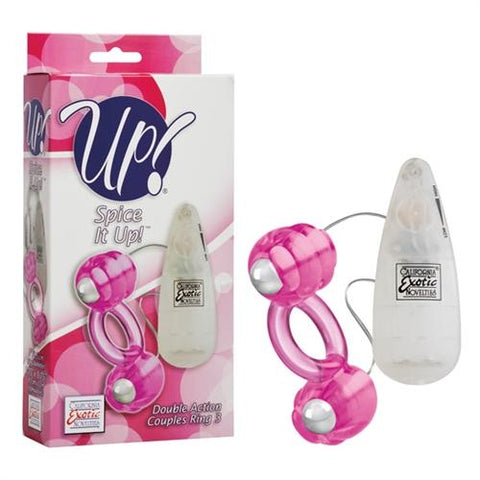 Double Action Couples Ring 3 Pink